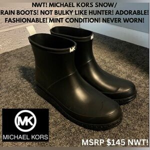 NWT! MICHAEL KORS SNOW BOOTS & RAIN BOOTS! NOT BULKY LIKE OTHERS! 5 ⭐️ BOUJEE!